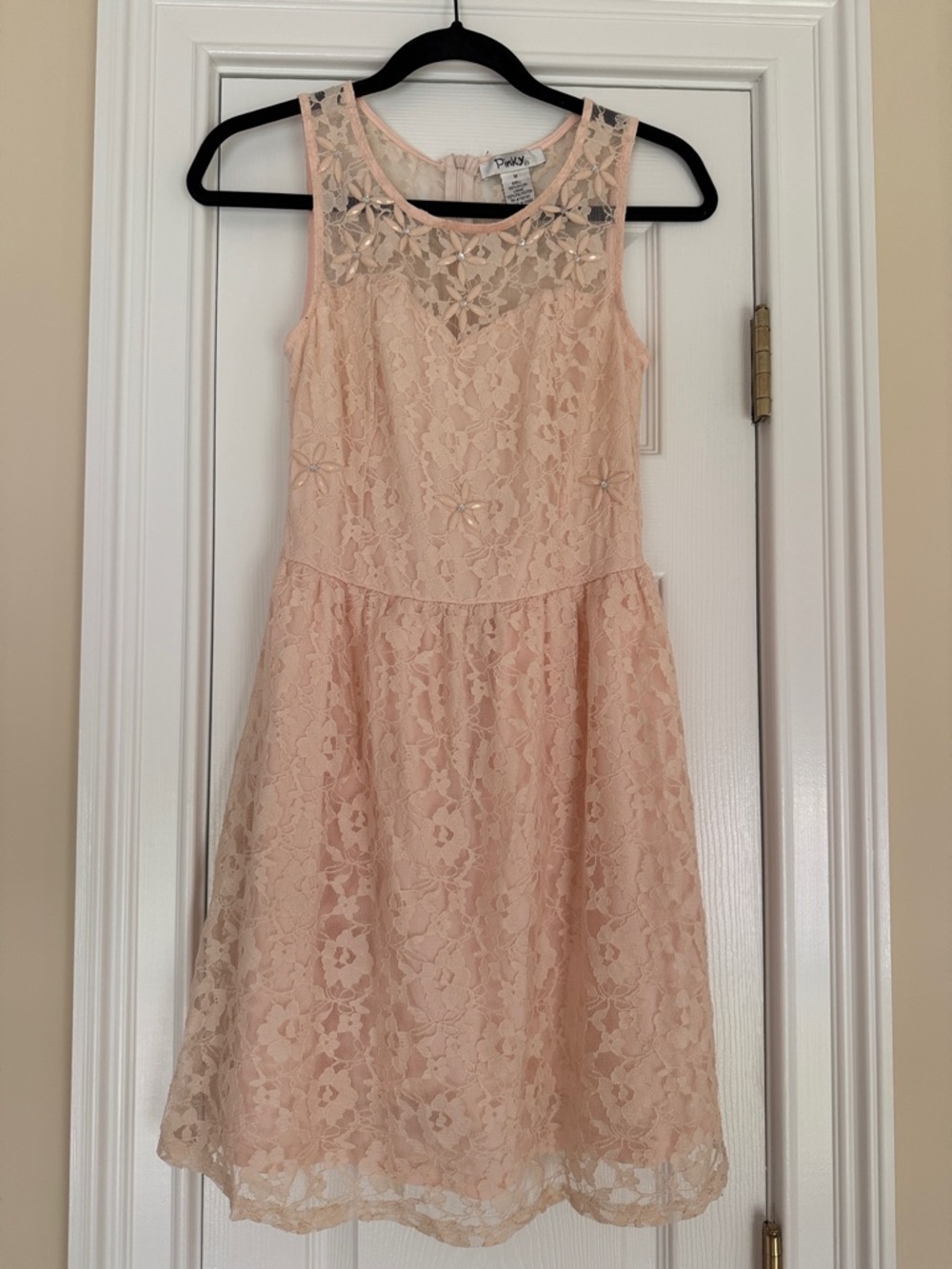 Blush Lace Party Dress